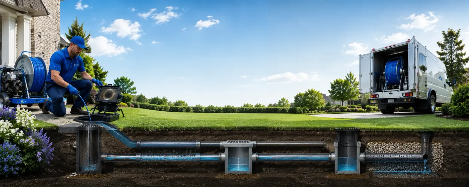 Outdoor drain cleaning information for Irvington, NY